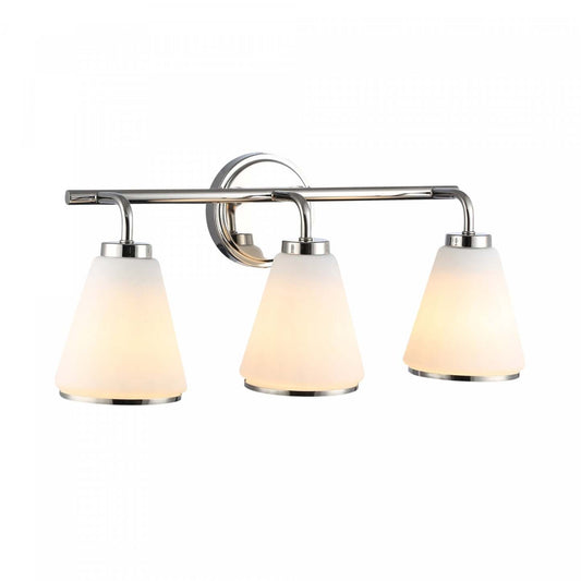 Zoey 3 Light Bathroom Vanity, Polished Nickel Lamp | Meuble-lavabo Zoey à 3 lampes, nickel poli