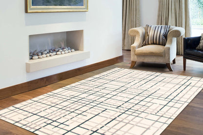 Taite Cream-Prol Area Rug - 3'11 x 5'7|Tapis Taite crème-couleur pétrole - 3 pi 11 po x 5 pi 7 po| D2ASHIUZ