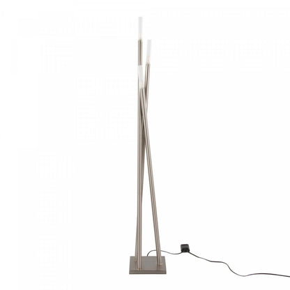LumiSource Icicle Contemporary Brushed Nickel Floor Lamp|Lampe à pied contemporaine Icicle en nickel brossé
