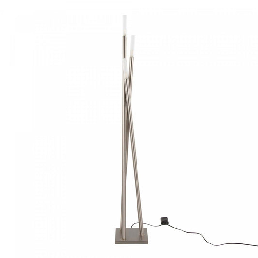 LumiSource Icicle Contemporary Brushed Nickel Floor Lamp|Lampe à pied contemporaine Icicle en nickel brossé