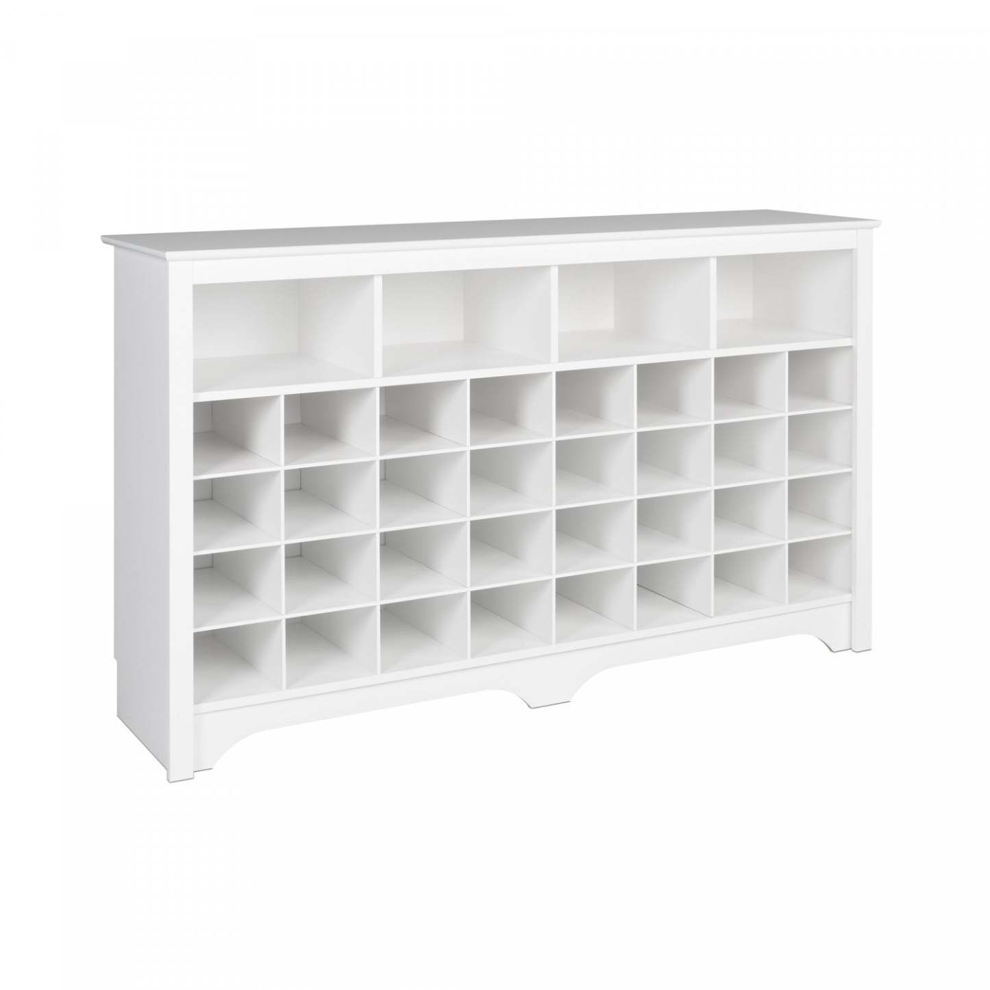 Shoe Cubby Console - White|Console à compartiments pour chaussures - blanche