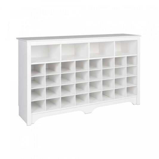 Shoe Cubby Console - White|Console à compartiments pour chaussures - blanche