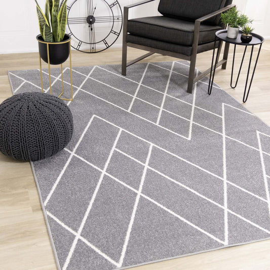 Tapis Covington à lignes géométriques - 6'7 x 9'10|Carpette Covington à motifs de lignes géométriques - 6 pi 7 po x 9 pi 10 po