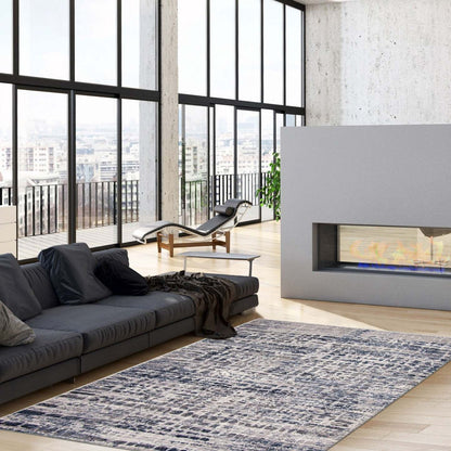 Tapis Trudel Bleu - 3'11 X 5'7 |Carpette Trudel bleue - 3 pi 11 po x 5 pi 7 po