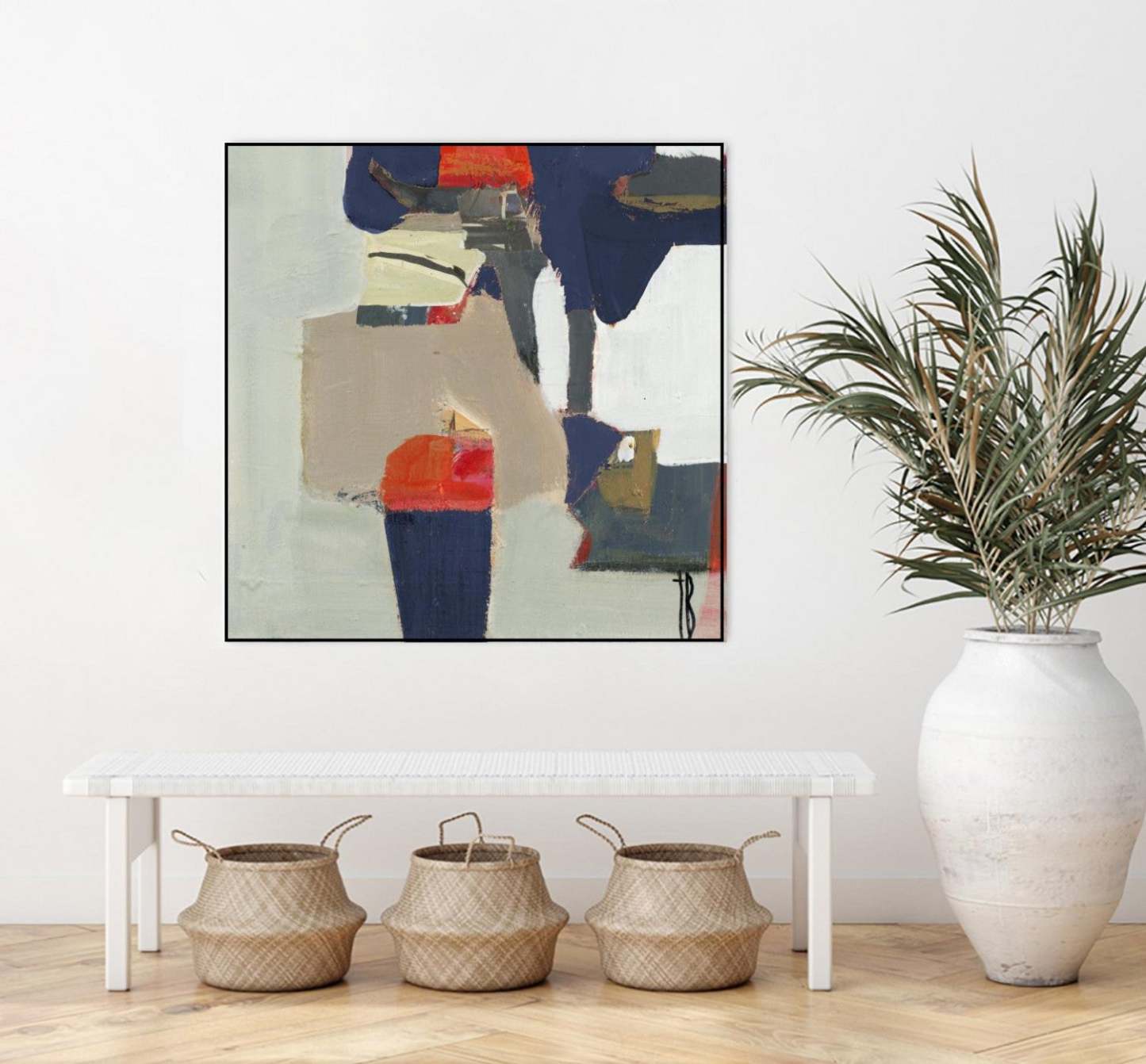 Orange Crush V9 Canvas Framed Black 20x20 Wall Art|Œuvre d'art murale sur toile encadrée noire « Orange Crush V9 » 20 x 20