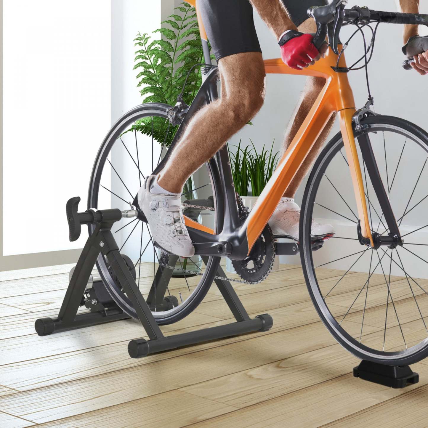 Soozier Support de Vélo Magnétique d'Entraînement Intérieur avec Dégagement Rapide, 5 Niveaux de Résistance, B|Soozier Velo D'appartement Entrainement Interieur Magnetique Exercise Avec 5 Niveaux De Resistance R