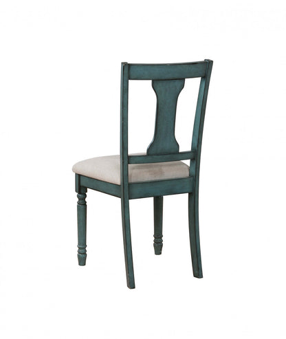 Willow Fabric Teal Dining Chair - Set of 2|Chaise de salle à manger Willow en tissu bleu sarcelle - ensemble de 2