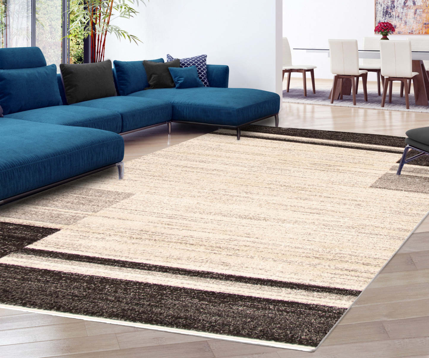 Aya Ivory-Taupe Area Rug - 3'11 x 5'3|Carpette Aya ivoire-Taupe - 3 pi 11 po x 5 pi 3 po| D2ABJGZD