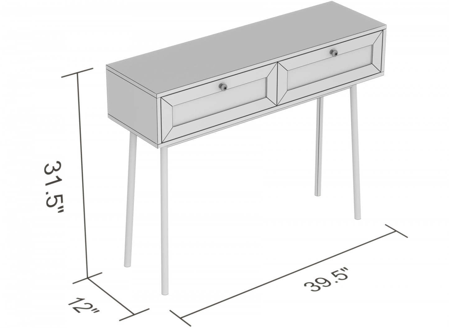 Table console haut de gamme avec tiroirs | Console de qualité supérieure avec tiroirs