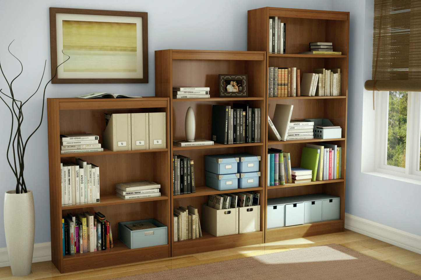 Axess 4-Shelf Bookcase - Morgan Cherry|Bibliothèque Axess à 4 tablettes - cerisier Morgan