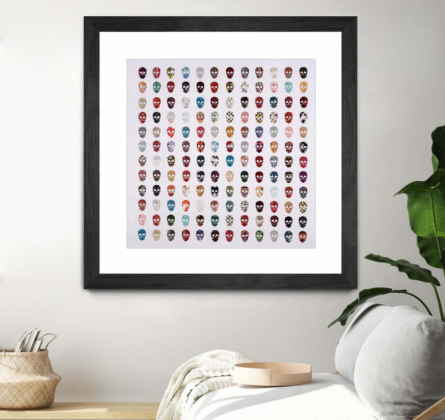 Magnifique Foule Matted and Framed Black 36x36 Wall Art|Œuvre d'art murale encadrée noire et mate « Magnifique Foule » 36 x 36