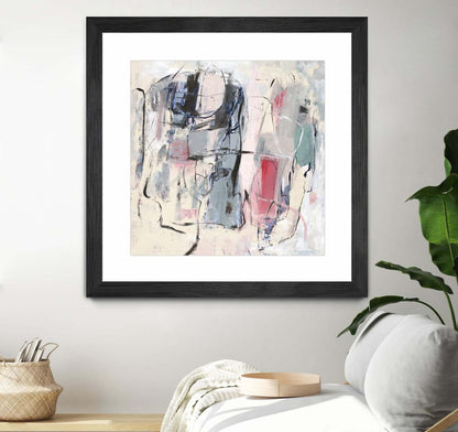 Œuvre d'art murale encadrée noire et mate « Palpitation Monitor » 30 x 30