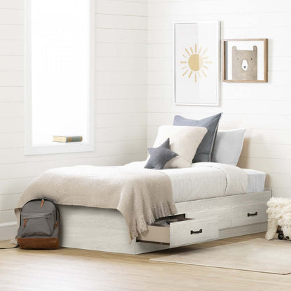 Ulysses Twin Mates Platform Storage Bed - Winter Oak|Lit matelot simple plateforme Ulysses avec rangement - chêne hivernal