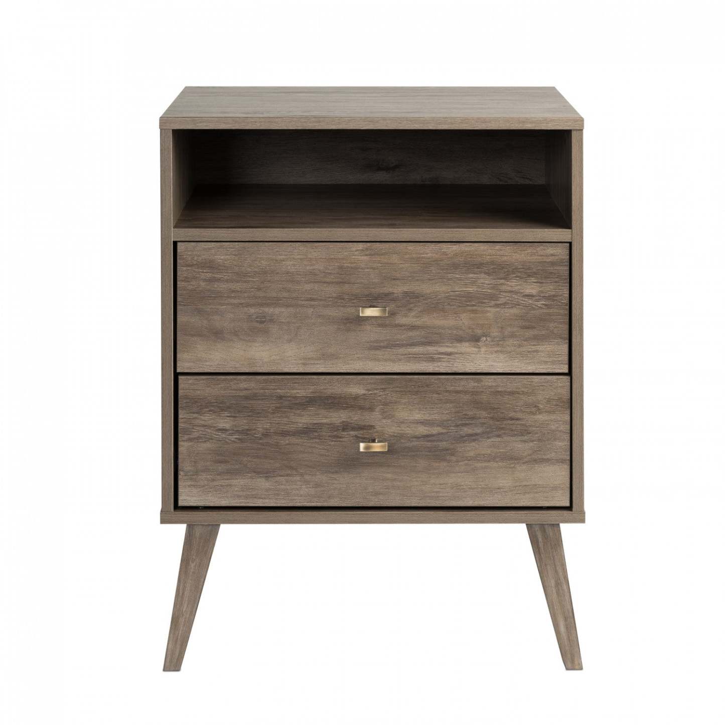 Milo 2-Drawer Tall Nightstand - Drifted Grey|Table de nuit haute Milo à 2 tiroirs - gris délavé