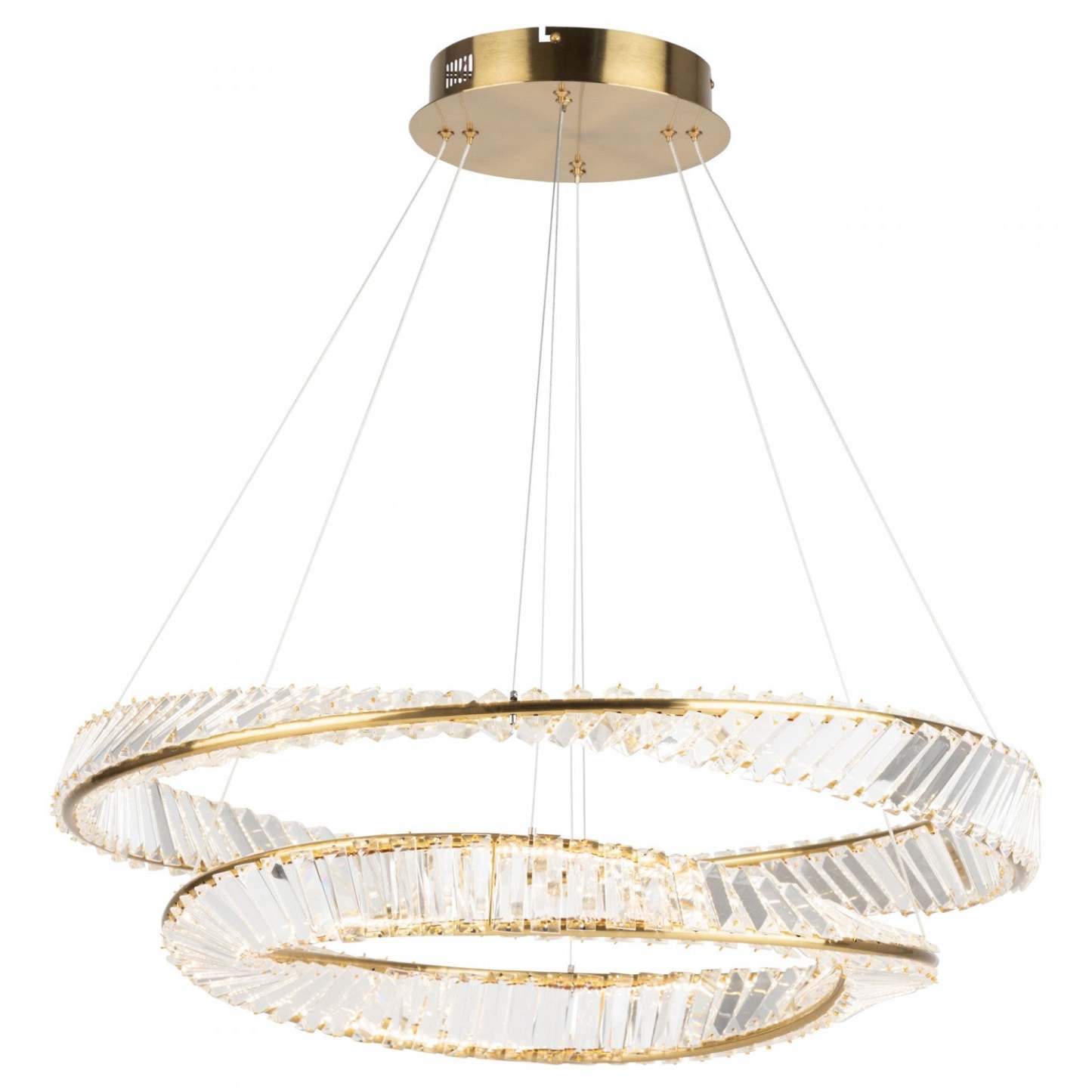 Stella 65 W LED Brushed Brass Chandelier|Lustre Stella laiton brossé à DEL de 65 W|D06HHFZ0