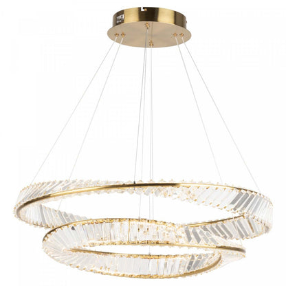 Stella 65 W LED Brushed Brass Chandelier|Lustre Stella laiton brossé à DEL de 65 W|D06HHFZ0