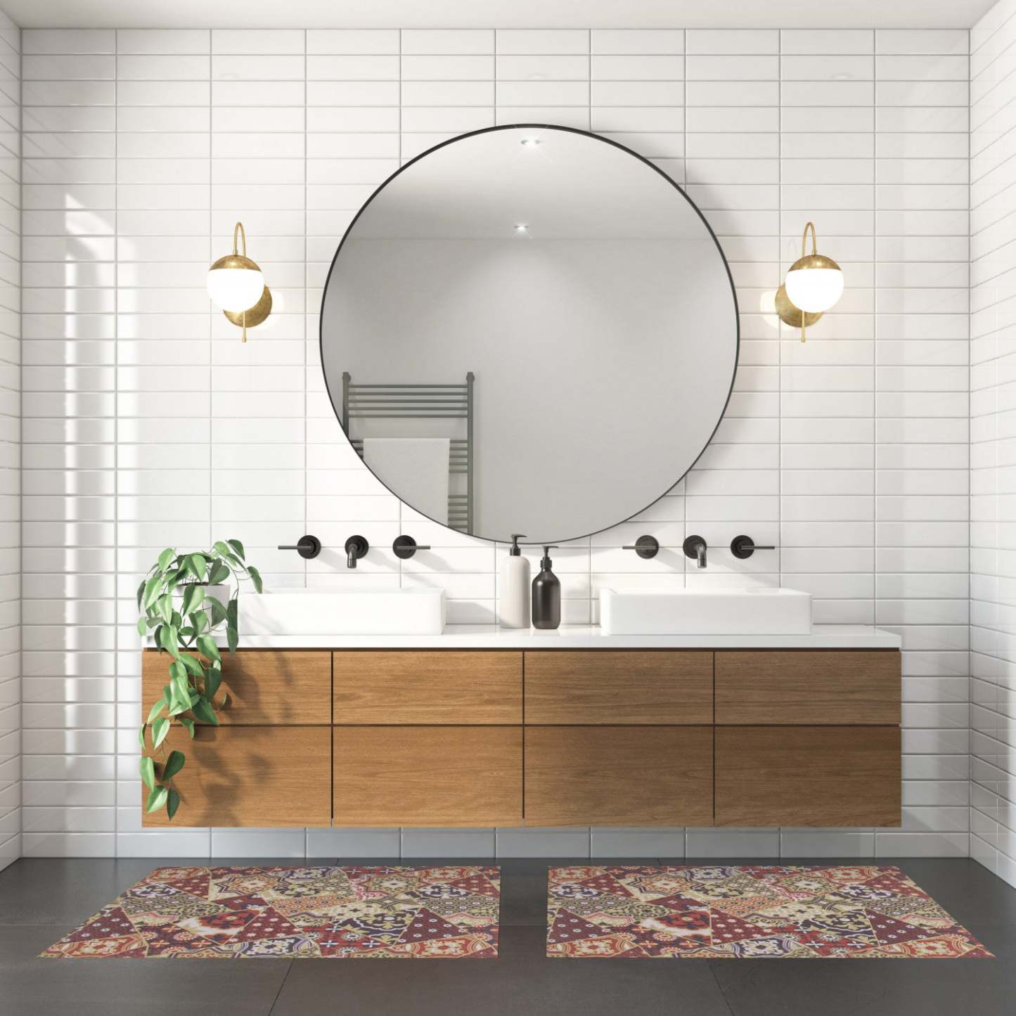 Bellezza Rouge 2'2 x 4'0 Tapis d'aire - S de 2|Carpette Bellezza rouge 2 pi 2 po x 4 pi 0 po - Ensemble de 2|D23R6U89