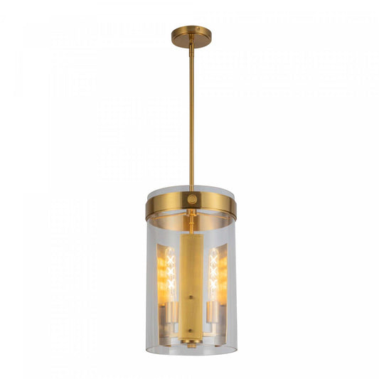 Luminaire suspendu Dahlia à 3 lumières, lampe en laiton brossé | Suspension Dahlia A 3 lampes, Laiton Brosse