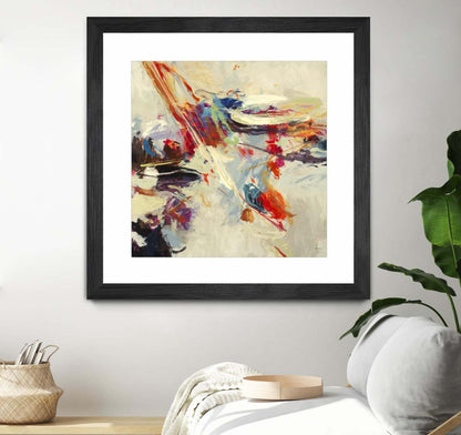 Positive Energy I Matted and Framed Black 36x36 Wall Art|Œuvre d’art murale encadrée noire et mate « Positive Energy I » 36 x 36