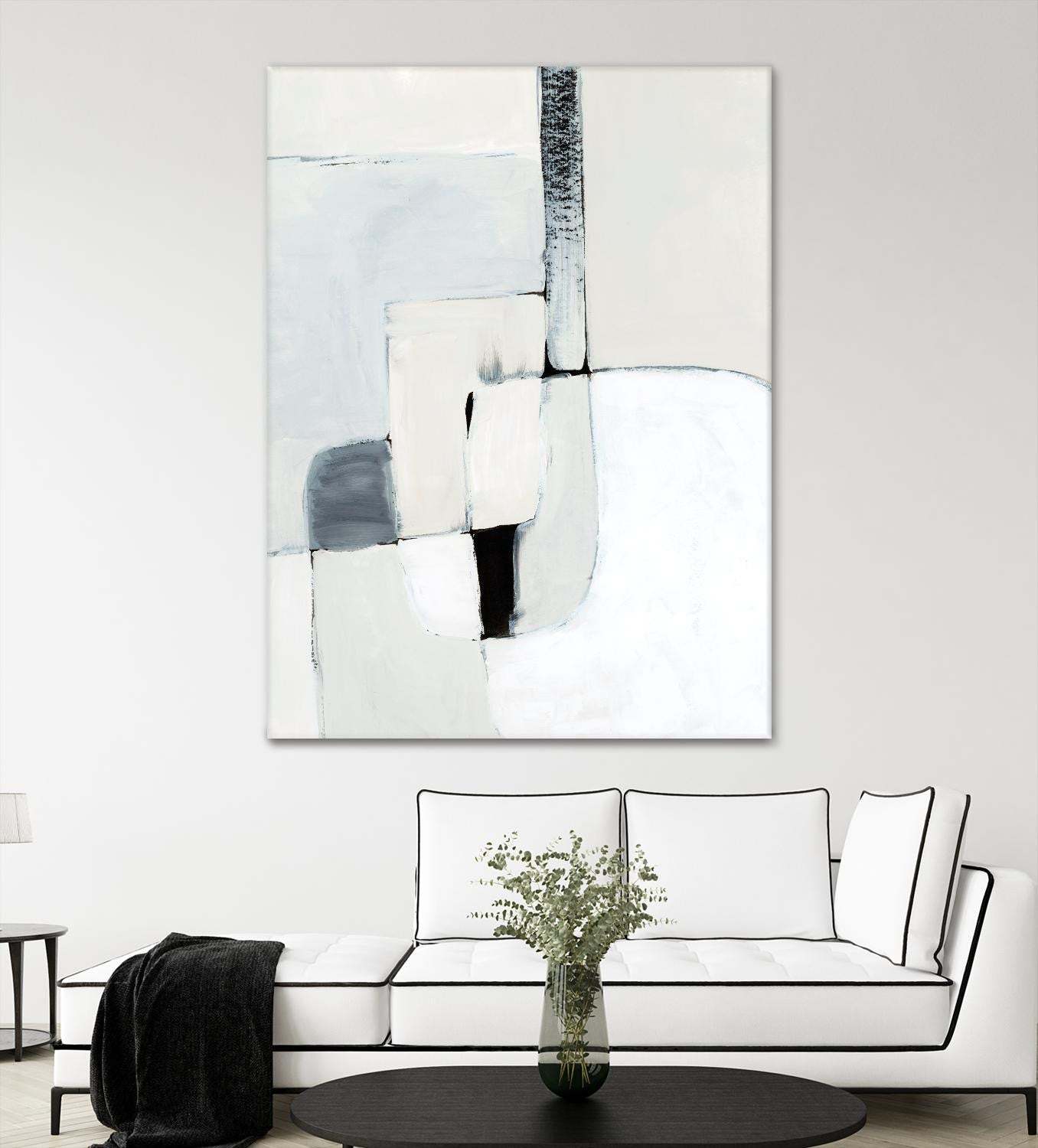 Œuvre d'art murale géante « Soft Spoken I » 72 x 54