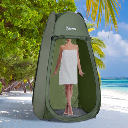 Outsunny Tente De Douche Pop-up Portable Vestiaire Abri De Confidentialité Pour Camping En Plein Air