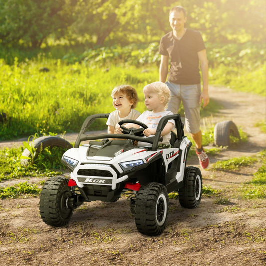 Qaba Vus 24v 7ah, Camion Électrique À Piles Pour Enfants, 2 Places, 4wd Avec 4 Ressorts | Qaba Vus 2 Places, Voiture Électrique 24 V 7 Ah Pour Enfants Avec Suspension À Ressort, Télécommande