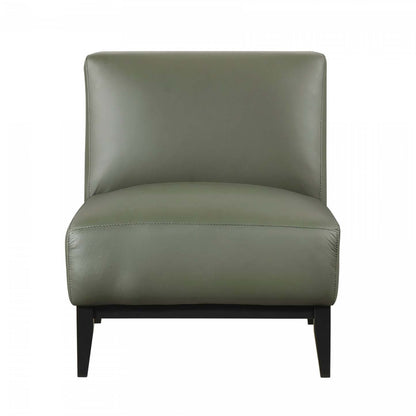 Chaise d'appoint Murdock en cuir vert | Fauteuil D'appoint Murdock En Cuir Vert
