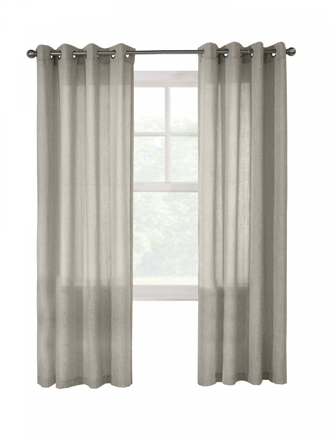 Habitat Limbourg Linen Light Filtering Grommet Curtain Panel - 52 x 84|Panneau de rideau filtrant la lumière à œillets Limbourg apparence lin d'Habitat - 52 x 84