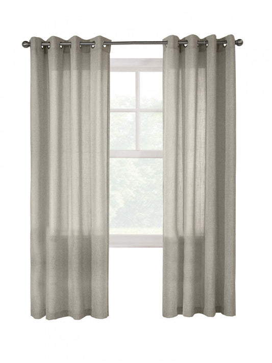 Habitat Limbourg Linen Light Filtering Grommet Curtain Panel - 52 x 84|Panneau de rideau filtrant la lumière à œillets Limbourg apparence lin d'Habitat - 52 x 84