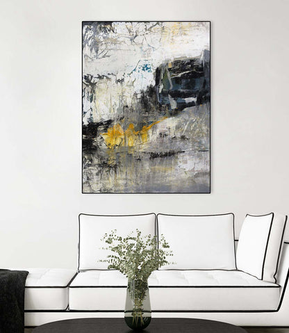 Œuvre d'art murale sur toile encadrée noire « La Randonnée » 24 x 32