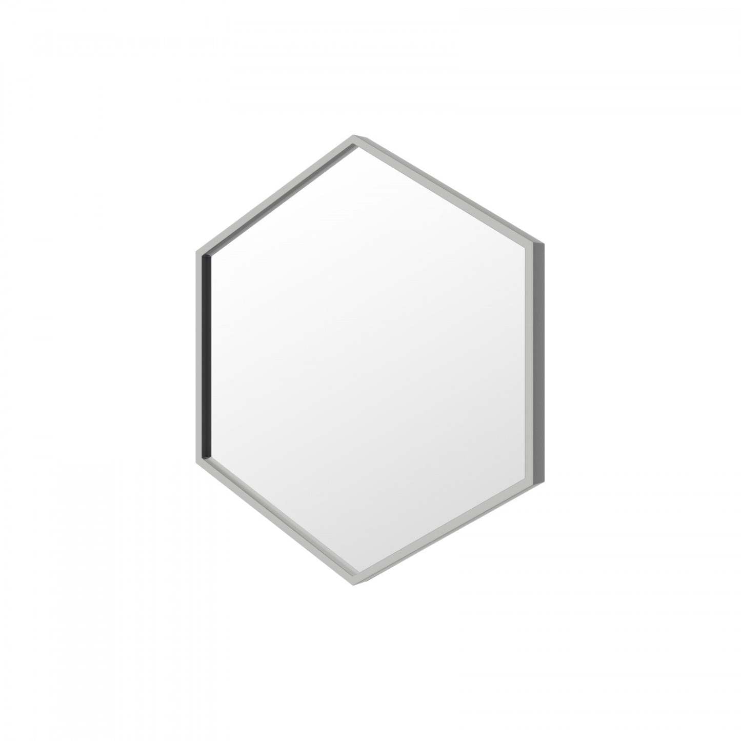 Miroir Zona de 28 po argenté