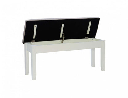 Jane Fabric Storage Dining Bench - Grey|Banc de salle à manger Jane en tissu avec rangement - gris