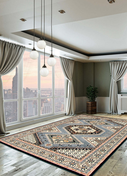 Quincy Blue Area Rug - 7'10 x 10'2|Carpette Quincy bleue - 7 pi 10 po x 10 pi 2 po |D2B9758H