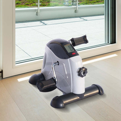 Soozier Mini Vélo d'Exercice Portable Pédale de Bureau Cycle d'Intérieur Fitness Main Pied Machine D