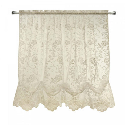 Habitat Limoges Ivory Sheer Rod Pocket Balloon Curtain - 55 x 63|Panneau marquise transparent passe-tringle Limoges ivoire d’Habitat - 55 x 63