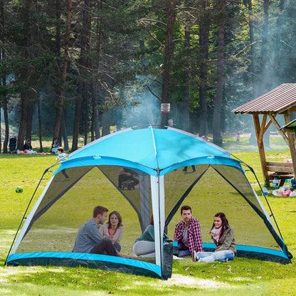 Outsunny Screen House, 8 Personnes Tente de Camping, Tente Dôme Avec Sac de Transport Et 4 Parois En Maille Pour La Randonnée, |Outsunny Tente De Camping Familiale 8 Personnes Tente Dôme Avec Sac De Transport 4 Parois En Maille