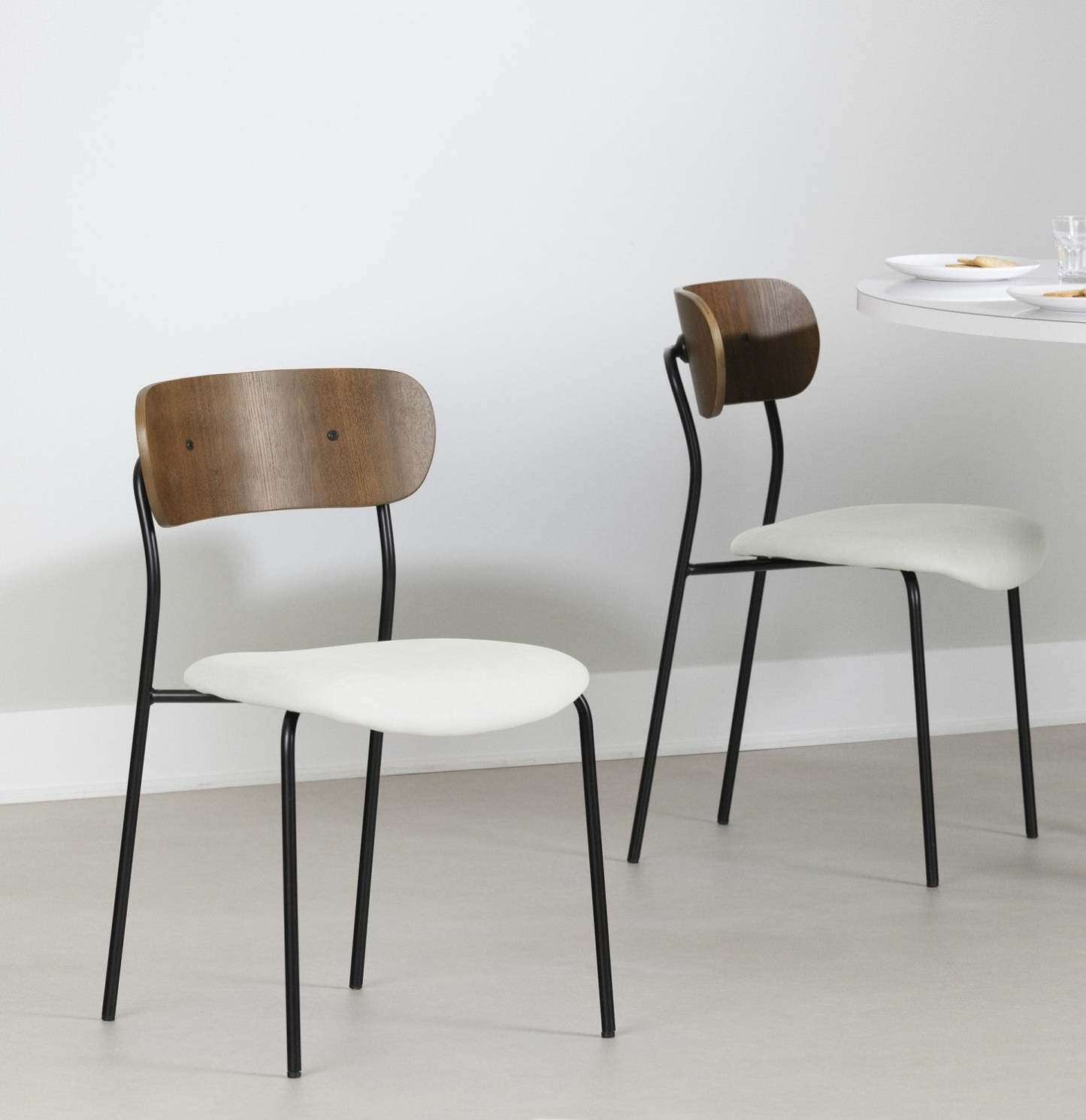 Hype Cream Brown Dining Chair - Set of 2|Chaise de salle à manger Hype crème et brune - ensemble de 2