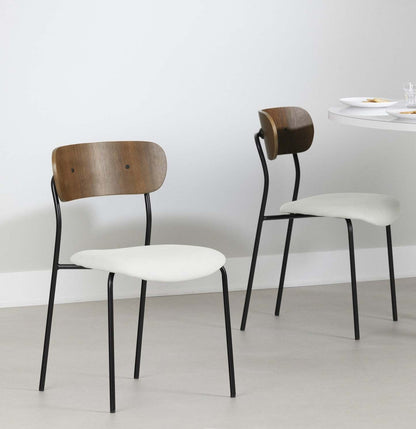 Hype Cream Brown Dining Chair - Set of 2|Chaise de salle à manger Hype crème et brune - ensemble de 2