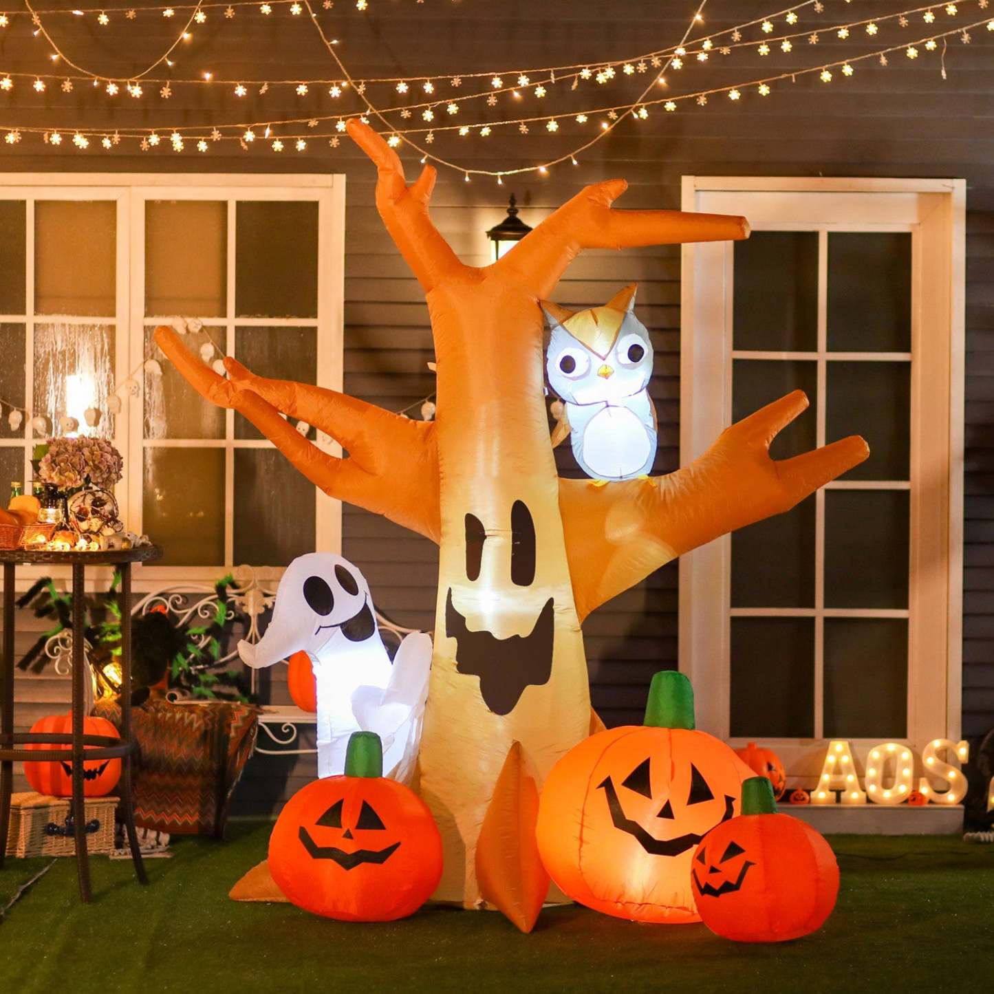 Homcom 8ft Haunted Tree Gonflable Halloween Décoration|Homcom Arbre Fantôme Gonflable d'Halloween