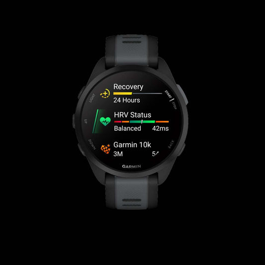 Garmin Forerunner 165 Music - Noir/ardoise, Amoled, Gps, Musique, Suivi de la santé, Batterie de 11 jours
