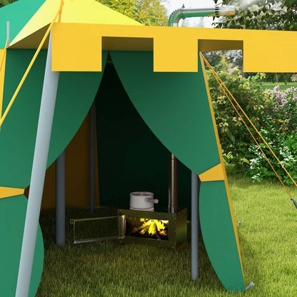 Outsunny Poêle à Bois pour Tente Chaude avec Cheminée, Jambes Pliables et Sac de Transport|Outsunny Poêle à Bois pour Tente Chaude avec Cheminée, Jambes Pliables et Sac de Transport