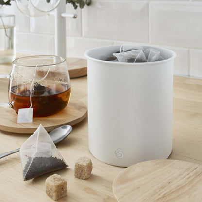 Salton Swan Nordic White Canisters - Set of 3|Boîtes blanches Swan de style nordique - ensemble de 3