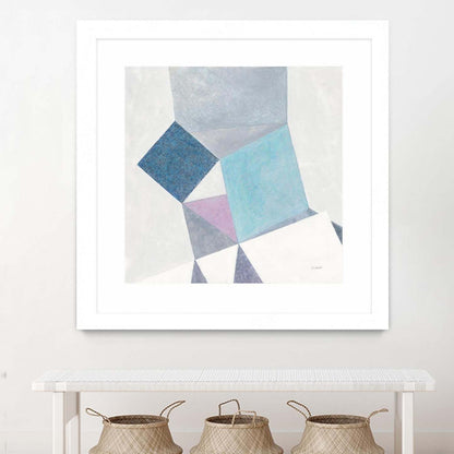 Bay Bridge V1 Matted and Framed White 36x36 Wall Art|Œuvre d’art murale encadrée blanche et mate « Bay Bridge V1 » 36 x 36