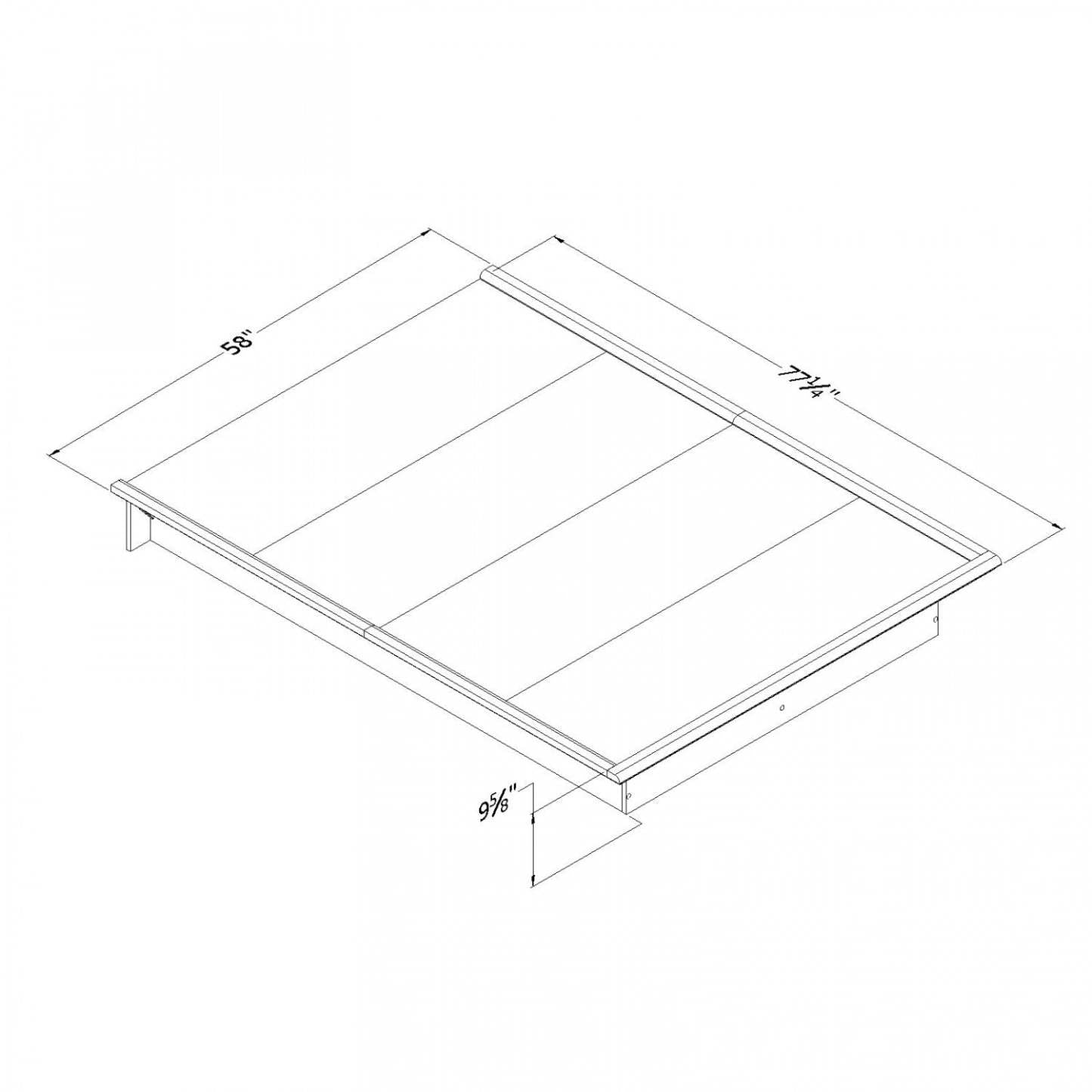 Lit plateforme Step One - Chêne gris | Plateforme éclairée Step One - Chêne gris