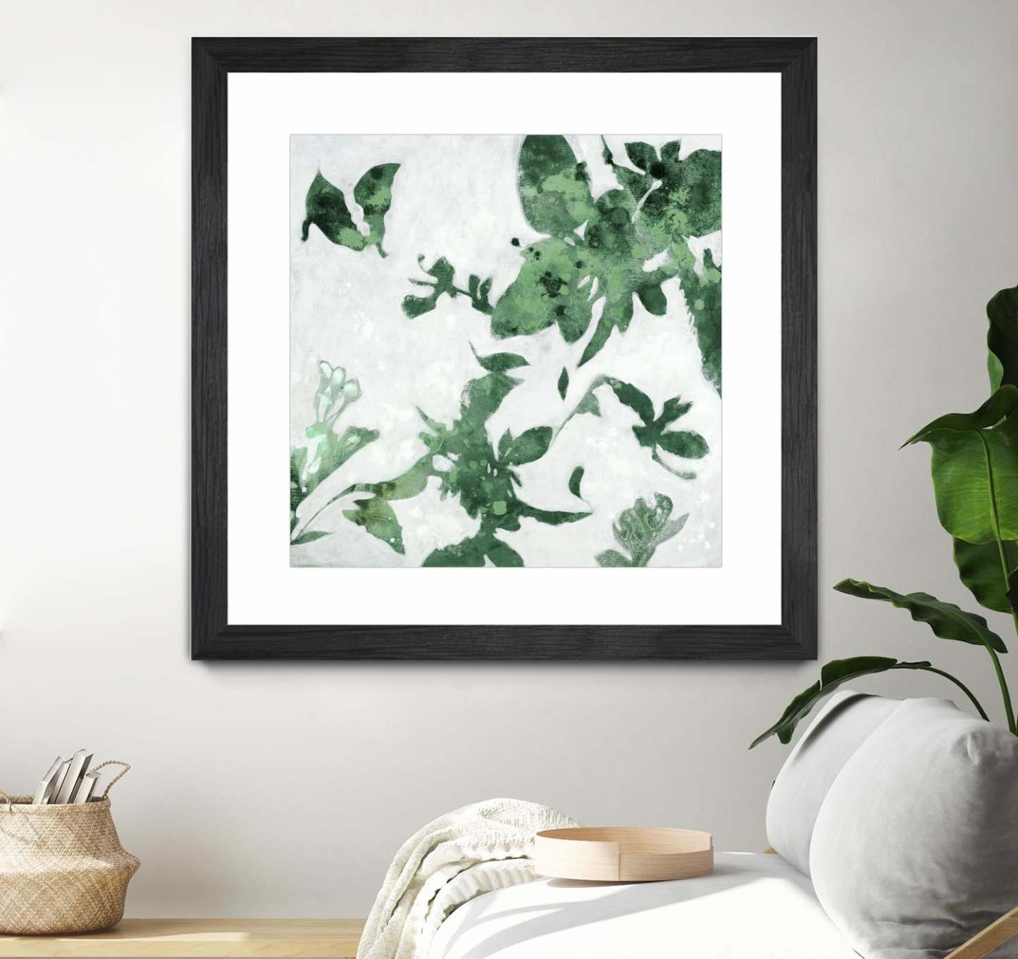 Œuvre d’art murale encadrée noire « High Flying I » 30 x 30