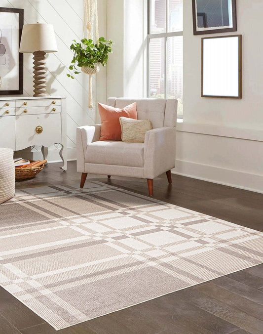 Tapis Roma ivoire lavable en machine - 6'0 x 9'0|Carpette Roma ivoire lavable à la machine - 6 pi 0 po x 9 pi 0 po|D86FASNO