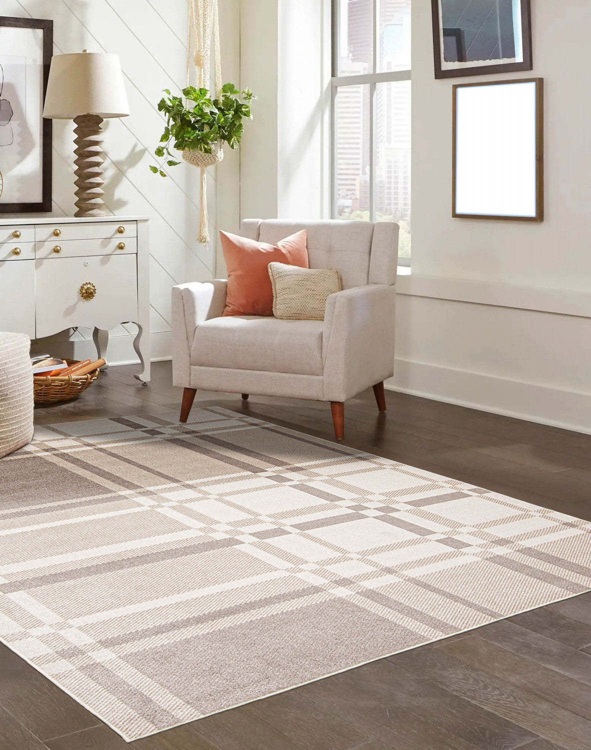 Tapis Roma ivoire lavable en machine - 8'0 x 10'0|Carpette Roma ivoire lavable à la machine - 8 pi 0 po x 10 pi 0 po|D86FV6PD