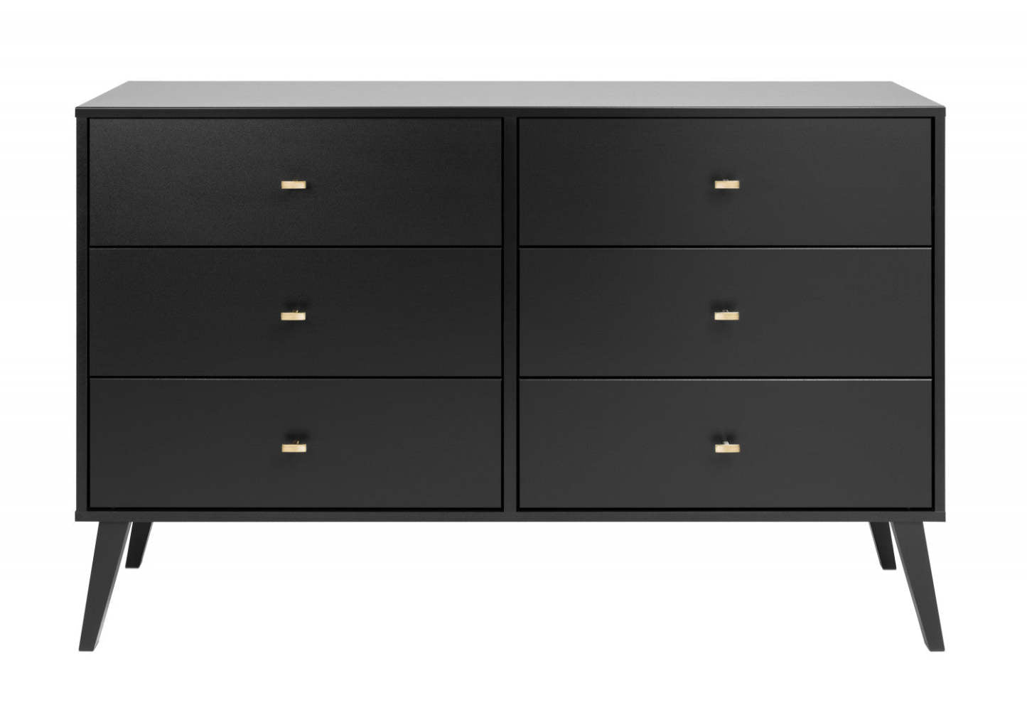 Commode Milo 6 tiroirs - Noir|Commode Milo à 6 tiroirs - noire