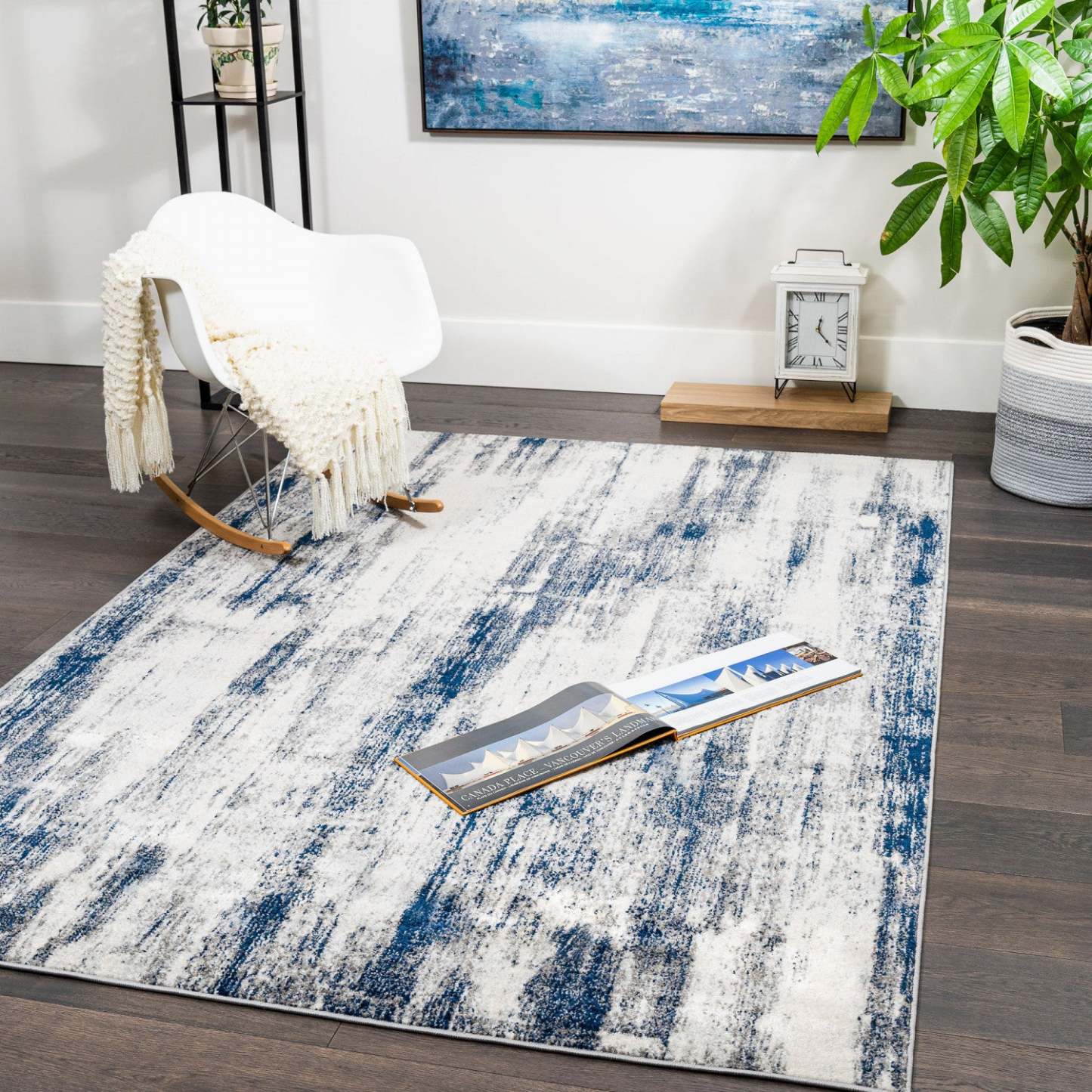 Tapis Roma Rio bleu marine 8 x 11 | D80GI9T6