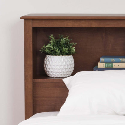King Bookcase Headboard - Cherry|Tête de lit bibliothèque pour très grand lit - cerisier